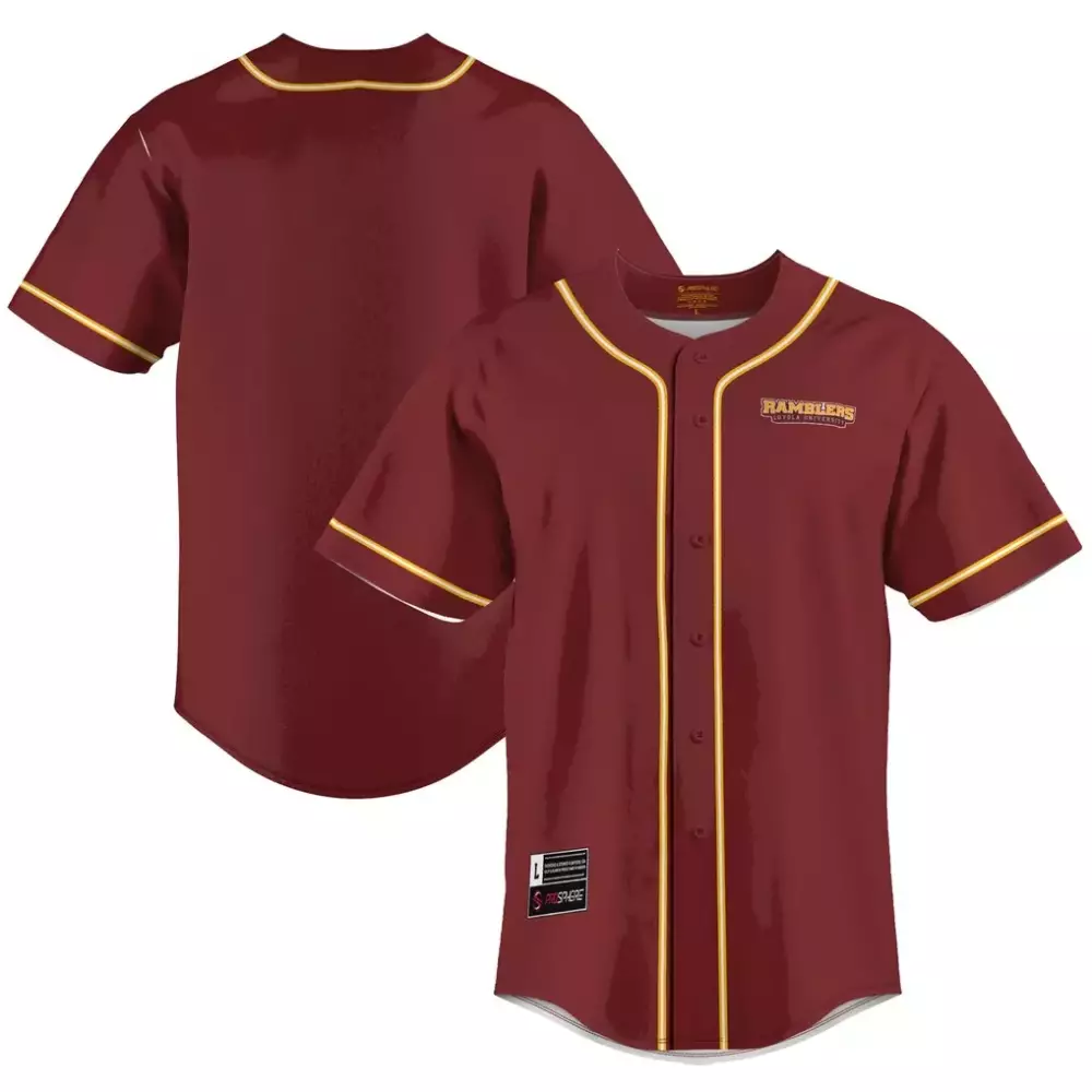 Custom Loyola Ramblers Jersey Maroon Gold Gameday