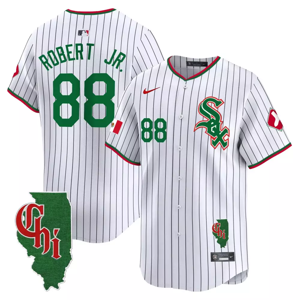 Luis Robert Jr. 88 White Sox Jersey City Connect Mexico Flag Illinois State Men Alternate