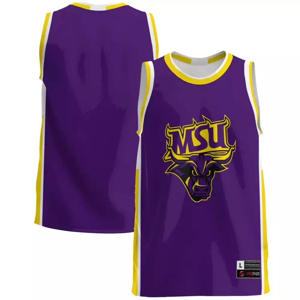 Custom Msu Jersey Purple Yellow White Gameday