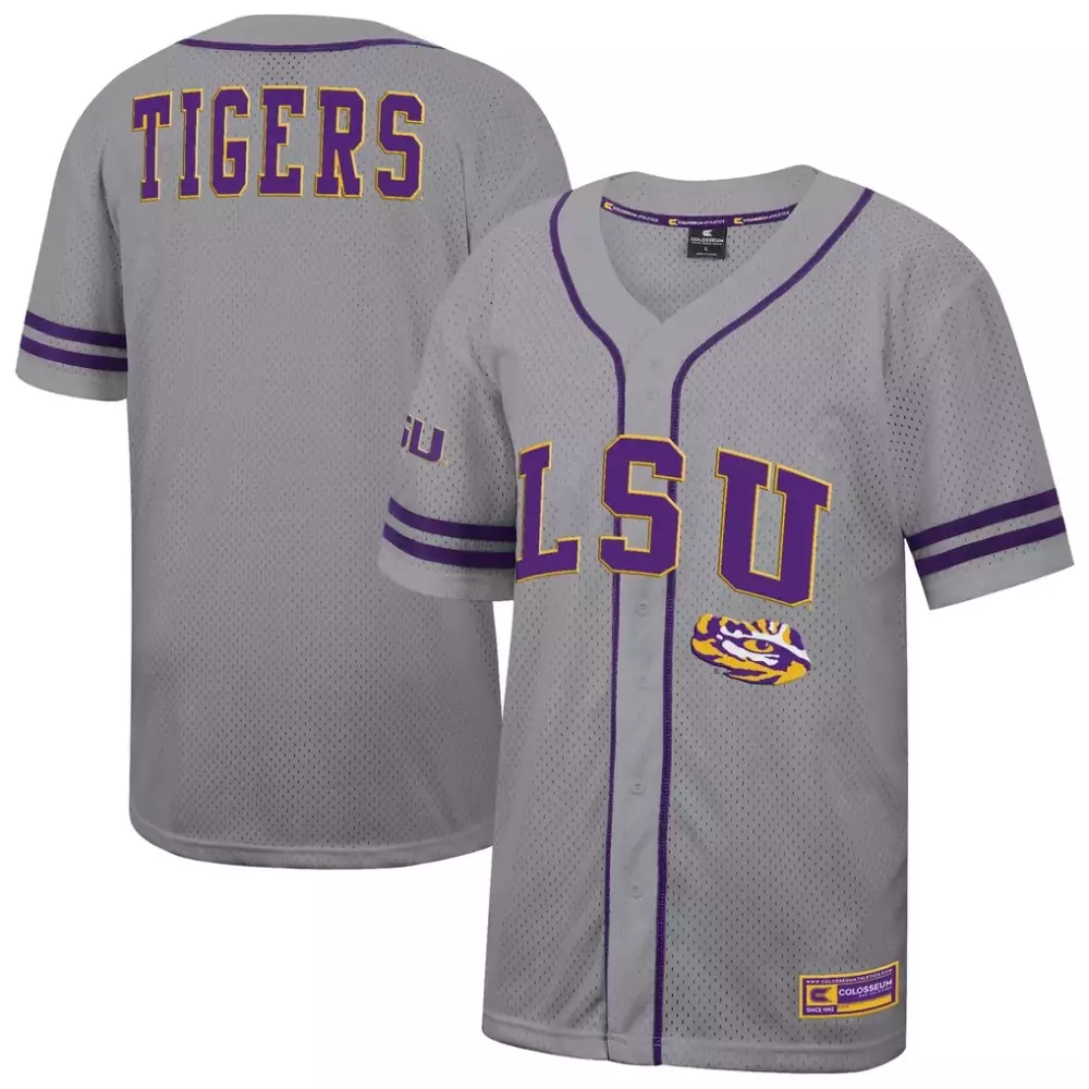 Colosseum Free Lsu Jersey Gray Purple