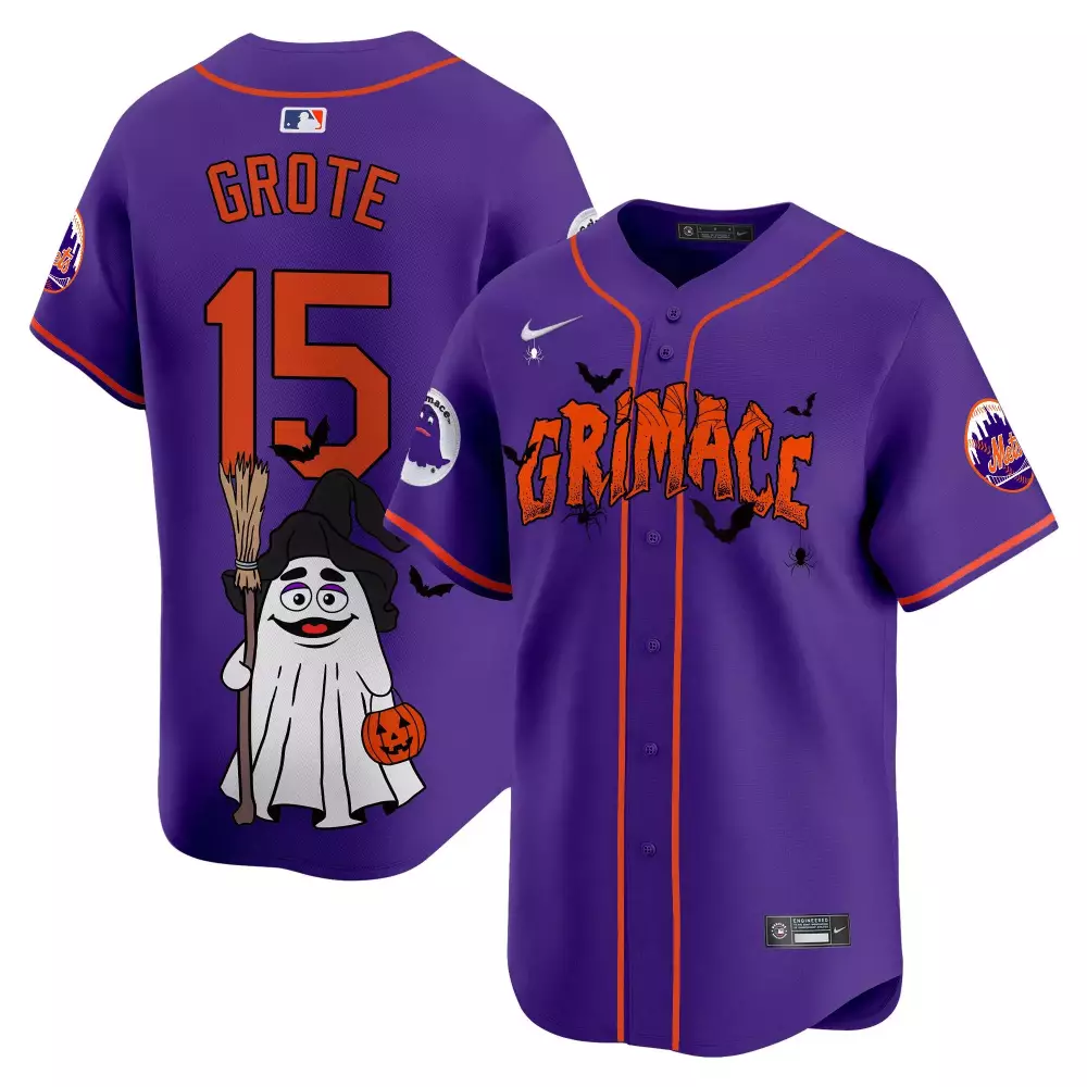 Jerry Grote 15 New York Mets Jersey Purple Halloween Men Alternate Custom Design