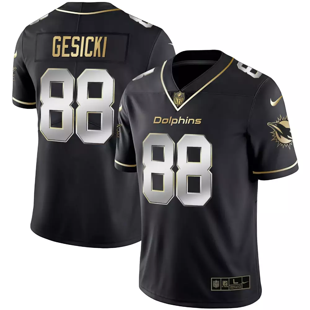 Mike Gesicki 88 Dolphins Jersey Black Men Standard Gold Silver Limited All Stitched