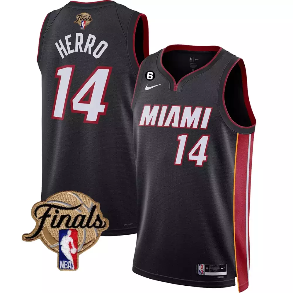 Tyler Herro 14 Miami Heat Jersey Black Finals Men Red White Yellow All Stitched