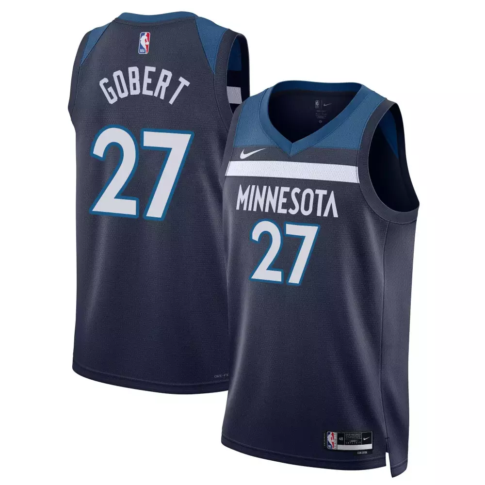 Rudy Gobert 27 Jersey Navy Blue Minnesota Timberwolves Men Authentic Alternate Teal