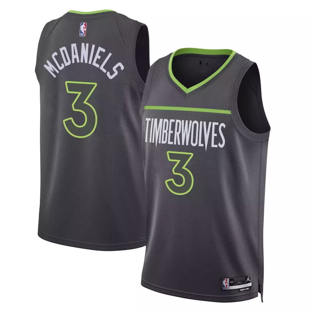 Jaden Mcdaniels 3 Jersey Grey Gothic Minnesota Timberwolves Men Stitched Alternate