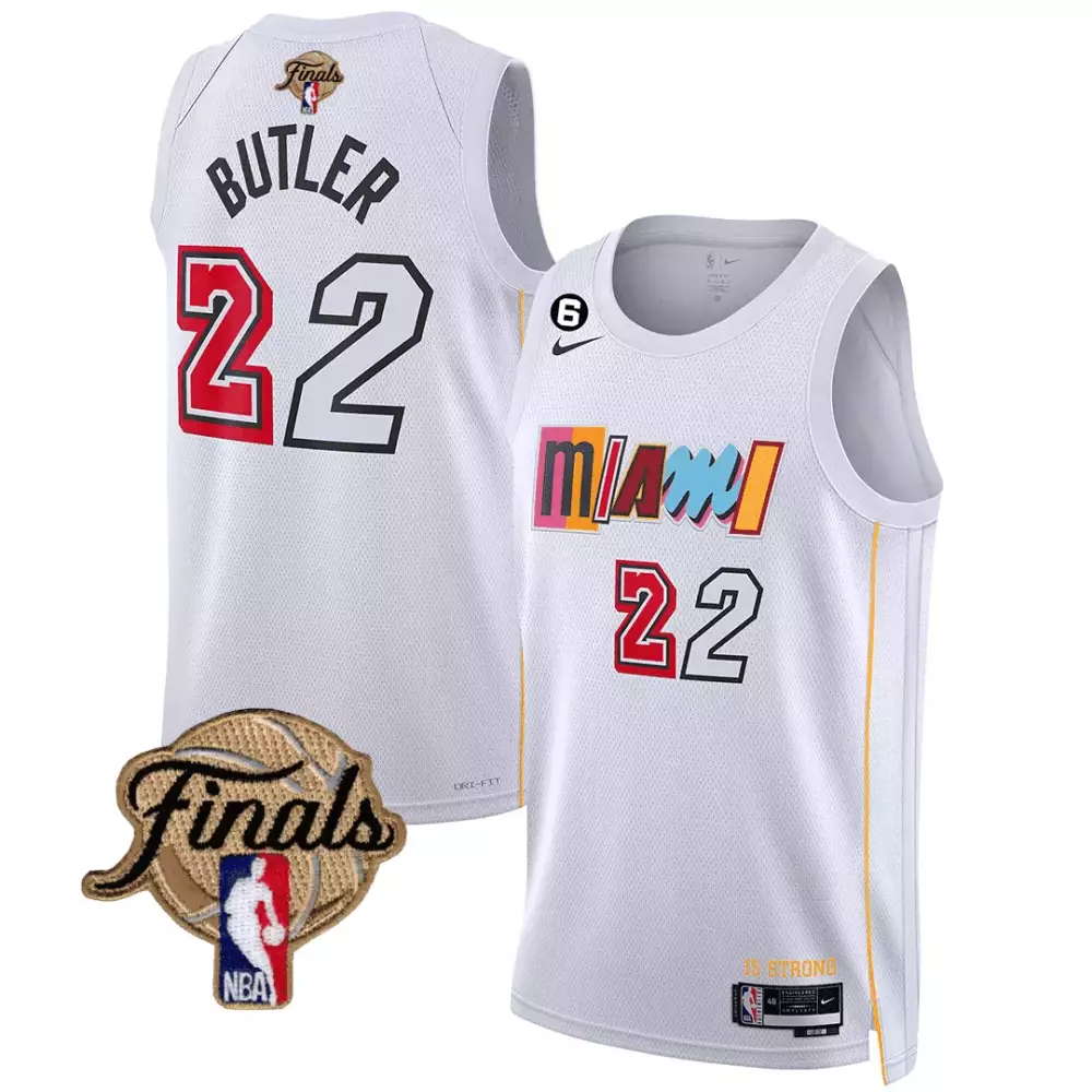 Jimmy Butler 22 Miami Heat Jersey White Finals 2023 Men Uniform Alternate Red Black