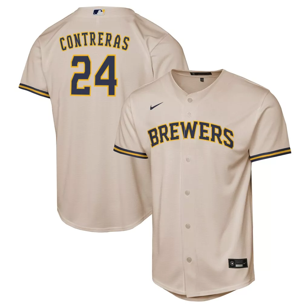 William Contreras 24 Jersey Cream City Connect Milwaukee Brewers Men Authentic Alternate