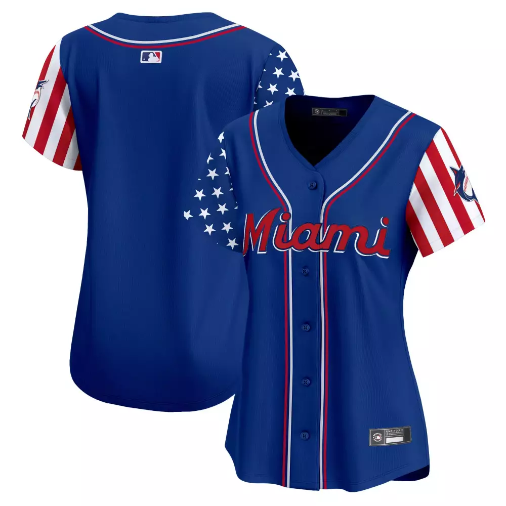 Miami Jersey Blue Women Split Custom Design Red White Vapor Premier Stitched Embroidered