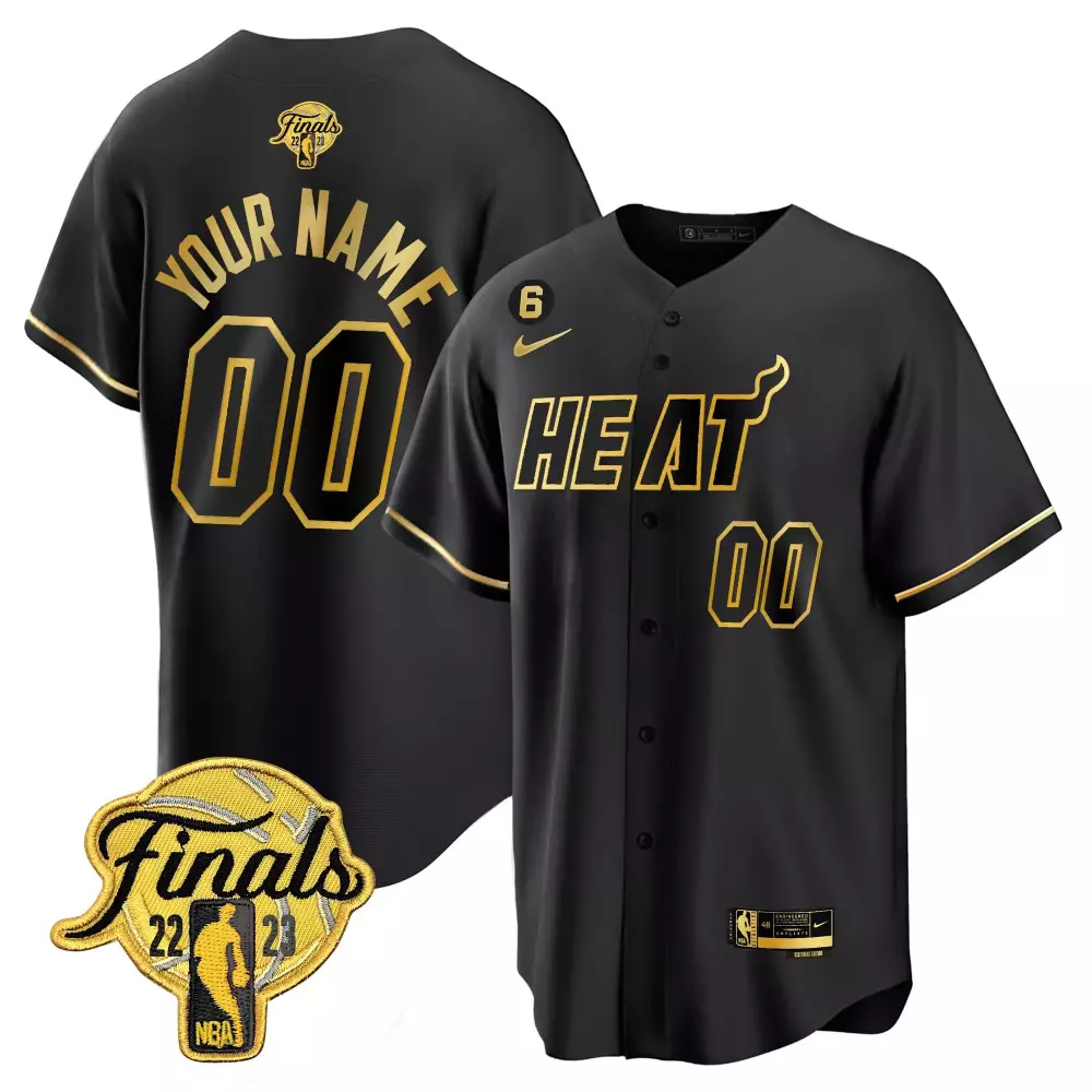 Custom Miami Heat Jersey Black Finals 2023 Men Gold All Stitched Vapor