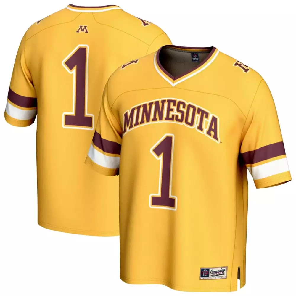 Custom Minnesota Golden Gophers Jersey Gold Men Replica Maroon White Gameday Fashion