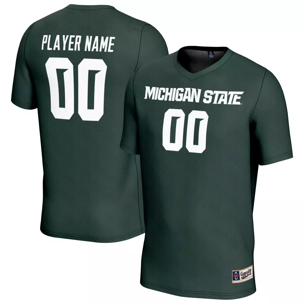 Michigan State Jersey Green Men Replica White All Stitched Vapor Game