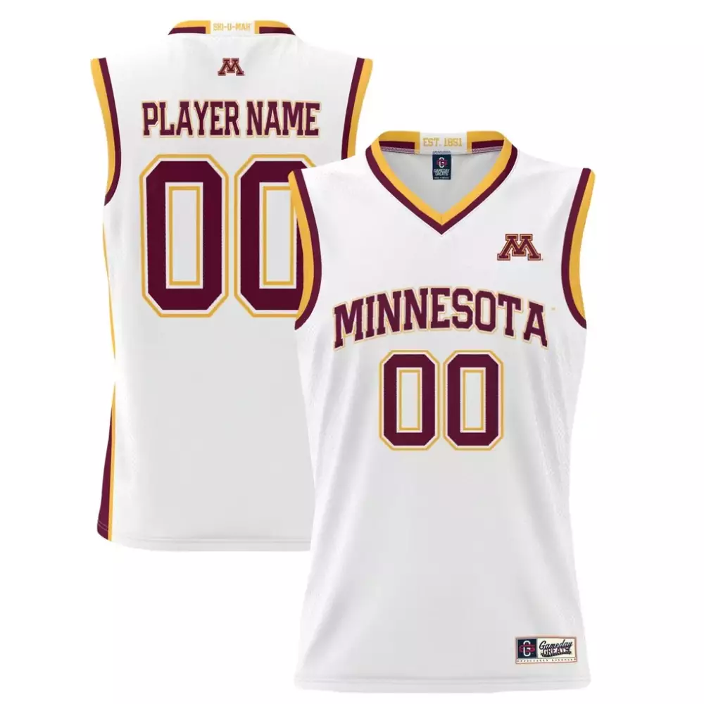 Minnesota Golden Gophers Jersey White Authentic Maroon Gold Gameday