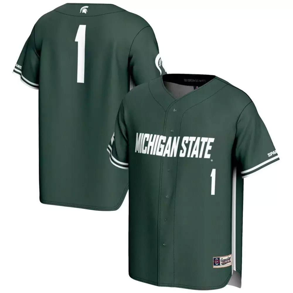 Michigan State 1 Jersey Green Spartans Men White Gameday