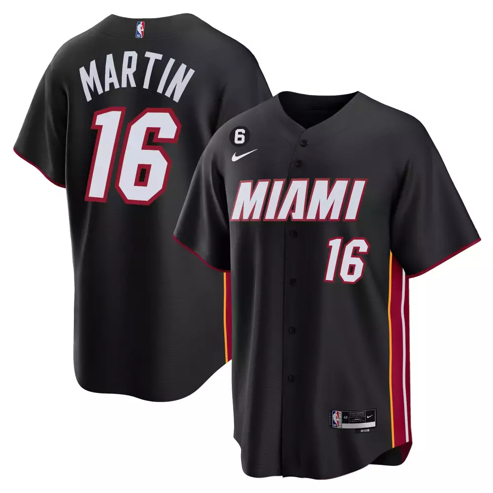 Caleb Martin 16 Miami Heat Jersey Black Men Red Yellow All Stitched Vapor