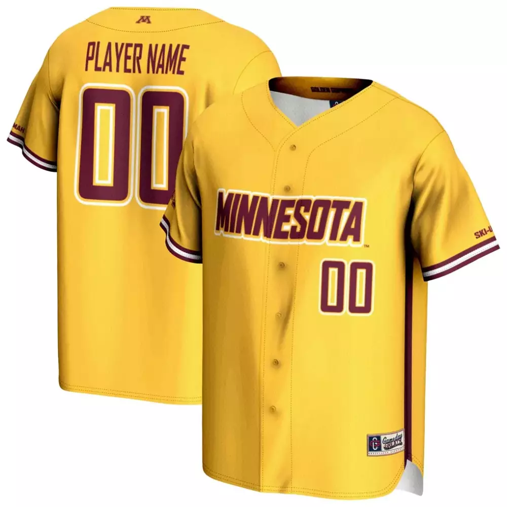 Minnesota Golden Gophers Jersey Gold Men Replica Maroon White Gameday Unisex
