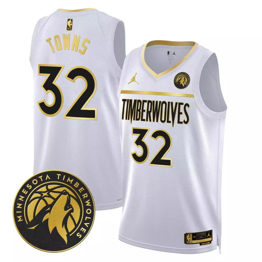 Karl-anthony Towns 32 Jersey White Minnesota Timberwolves Men Stitched Alternate