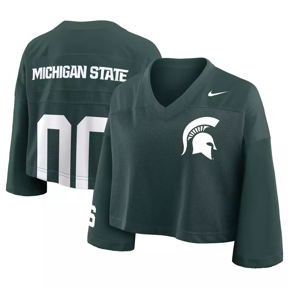 Michigan State Jersey Green Spartans Women White All Stitched Vapor