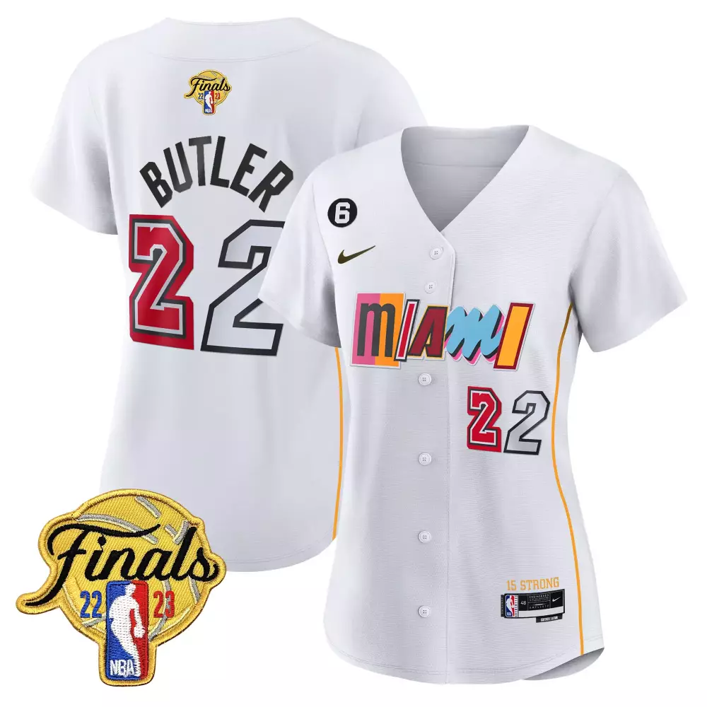 Jimmy Butler 22 Miami Heat Jersey White NBA Finals 2022-2023 Men Alternate Red Black