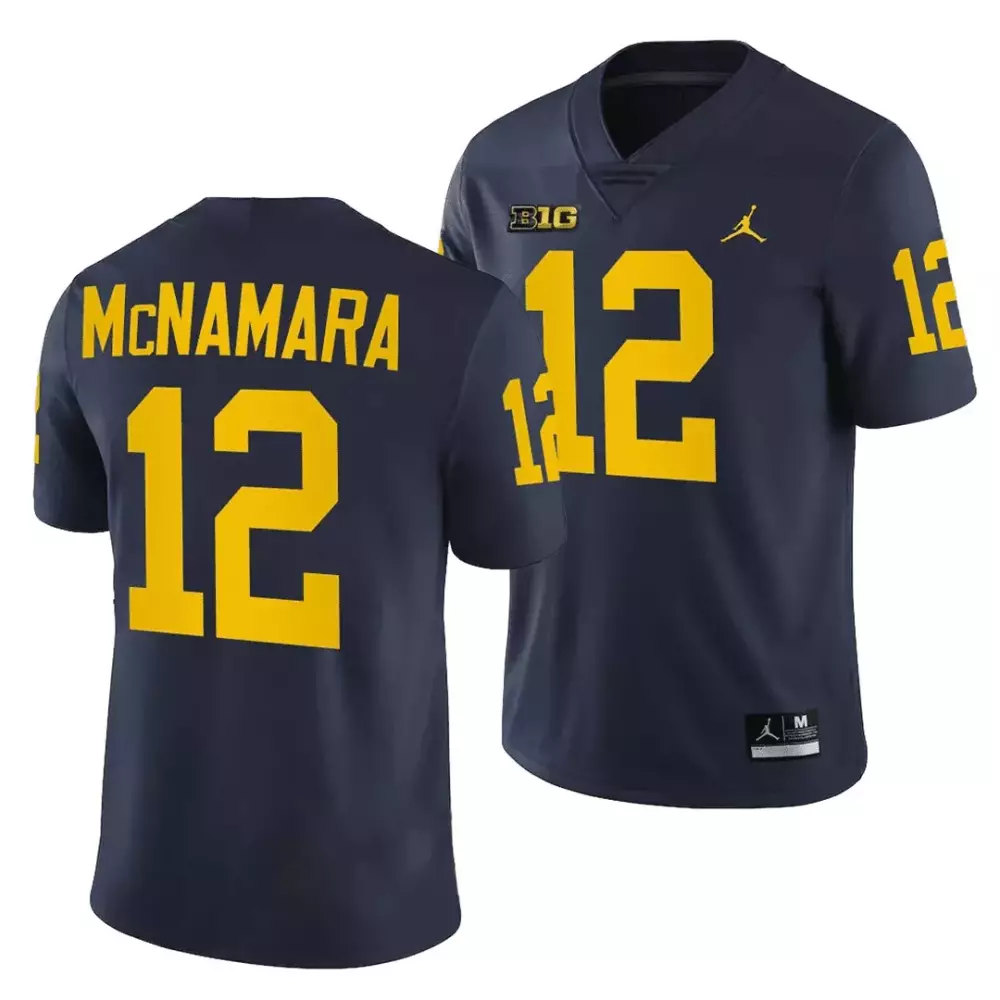 Mcnamara 12 Michigan Wolverines Jersey Navy Men Yellow Limited All Stitched Vapor