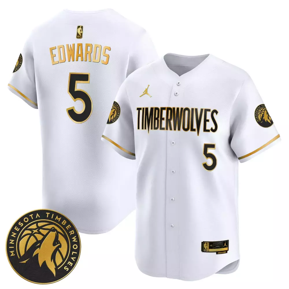 Anthony Edwards 5 Jersey White City Connect Minnesota Timberwolves Men Authentic