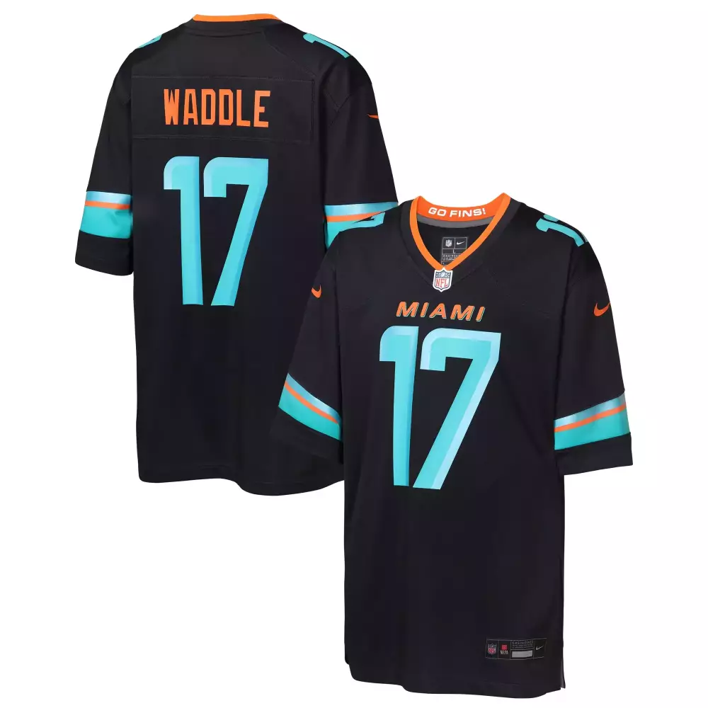 Undefeated Aqua 17 Miami Dolphins Jersey Black Men Orange All Stitched Vapor