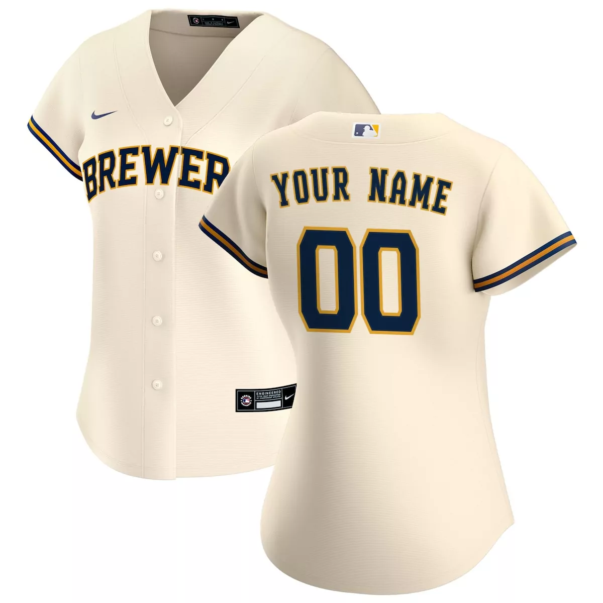Custom Milwaukee Brewers Jersey Cream Gothic Sin City Women Authentic Alternate Design
