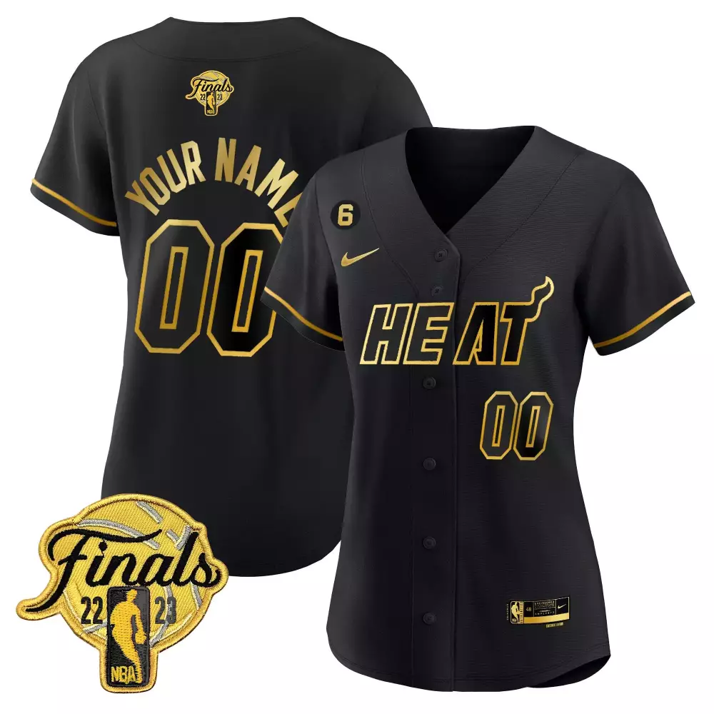 Custom Miami Heat Jersey Black NBA Finals 2022-2023 Men Gold All Stitched Vapor