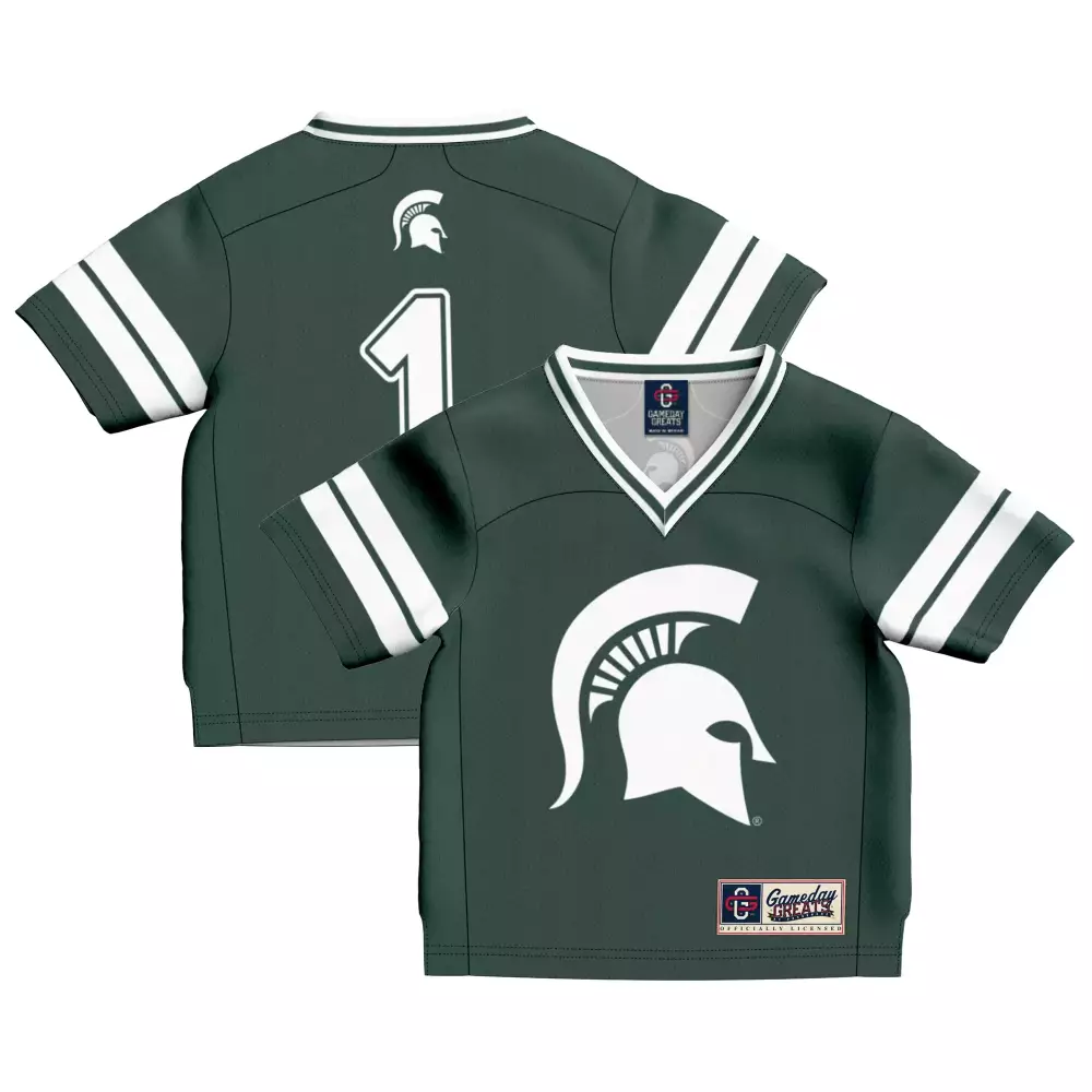 Spartans 1 Jersey Green Ncaa Michigan State Kids White Custom All Stitched Vapor