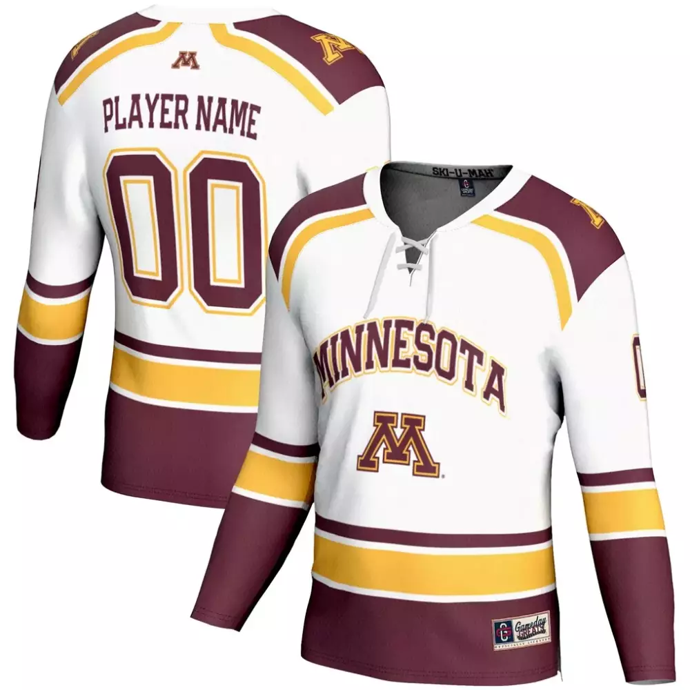 Minnesota Golden Gophers Jersey White Men Replica Maroon Gold Gameday