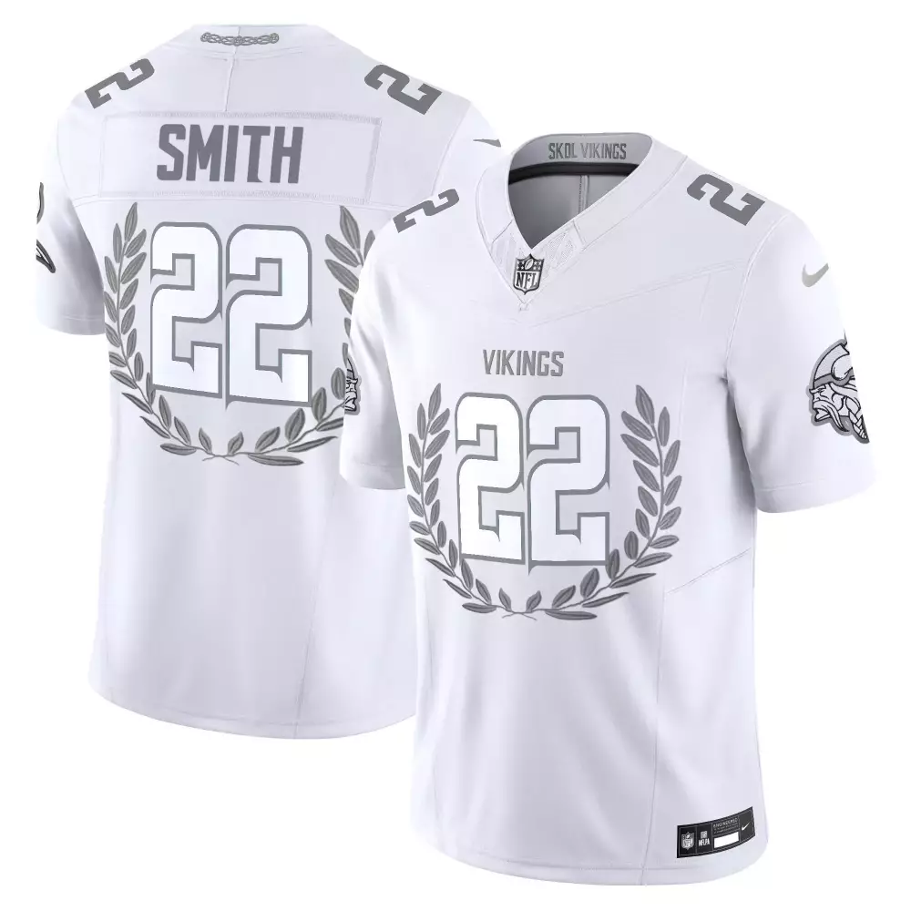 Harrison Smith 22 Jersey White Gothic Minnesota Vikings Men Stitched Alternate Grey