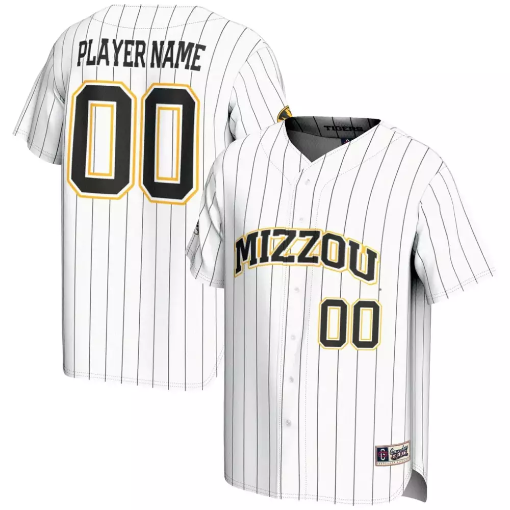 Missouri Tigers Jersey White Men Stitched Black Gold Gameday