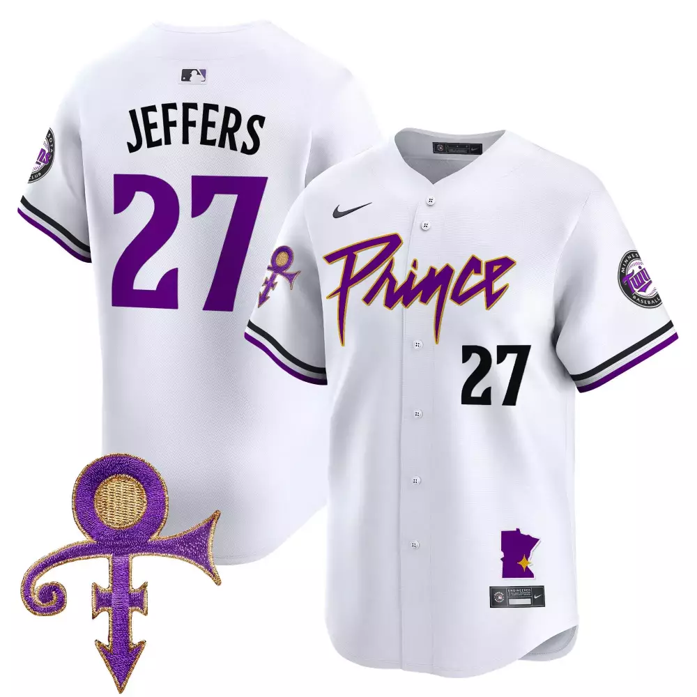 Ryan Jeffers 27 Minnesota Twins Jersey White Prince Symbol Men Stitched Custom Design