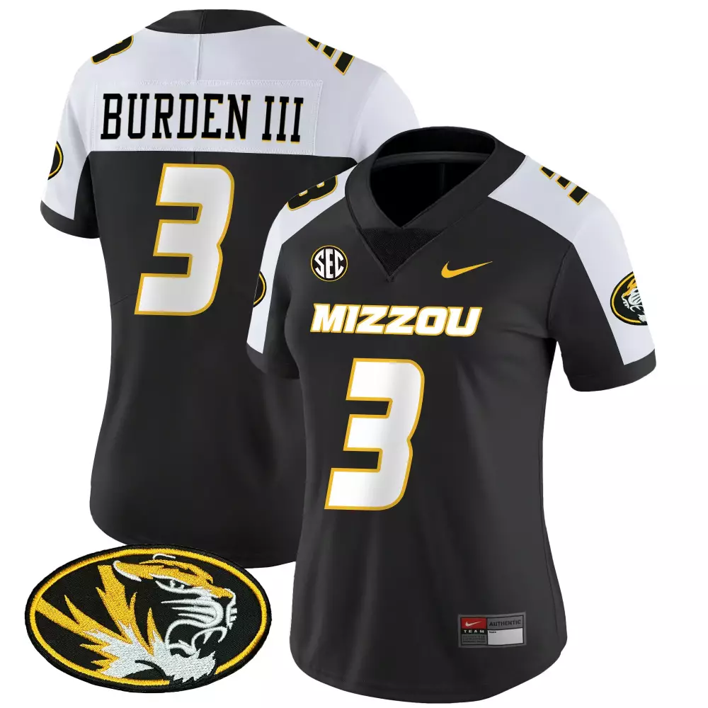 Luther Burden Iii 3 Jersey Black Missouri Tigers Women Authentic White Gold Alternate
