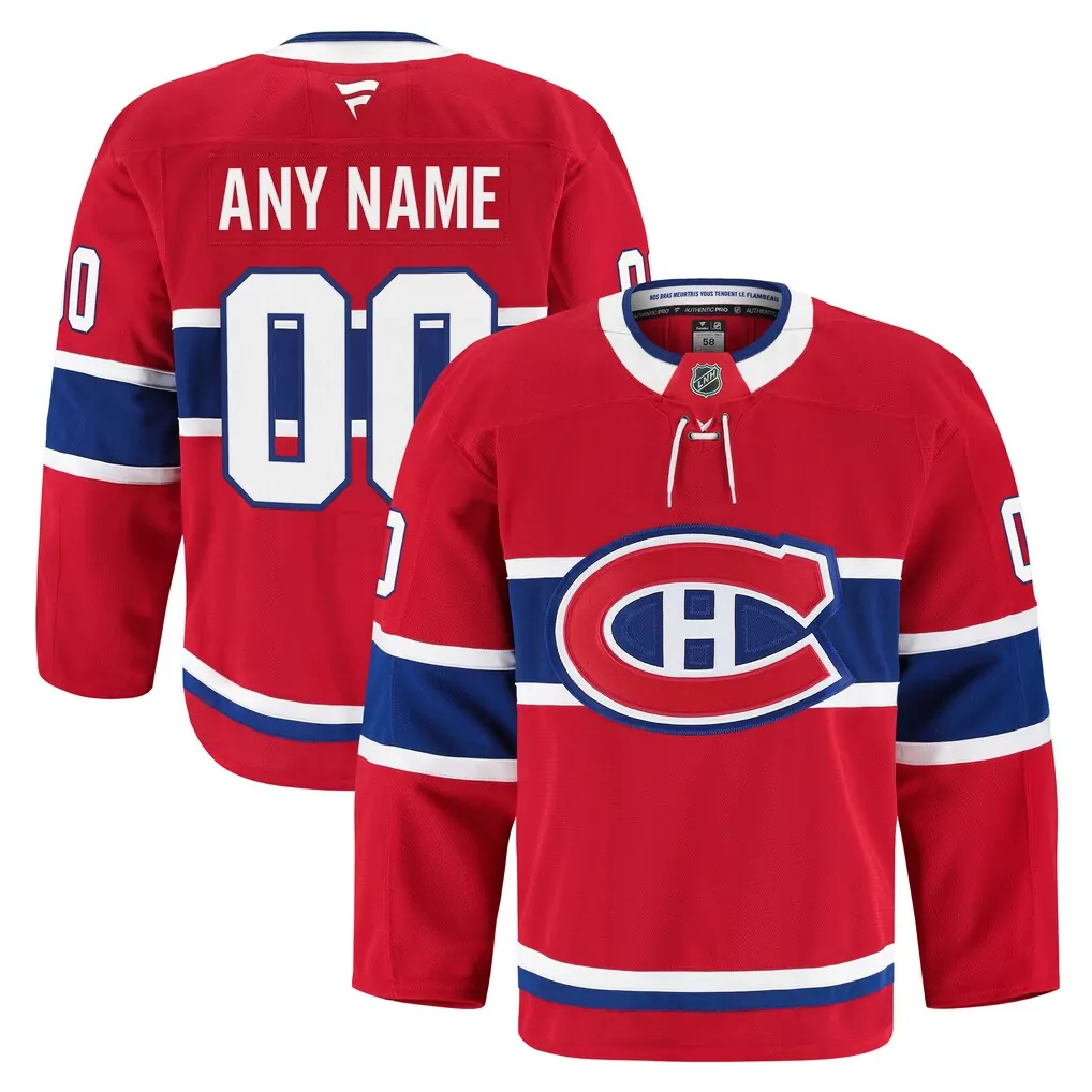 Montreal Canadiens Jersey Red Men Authentic Blue White Home Pro Custom