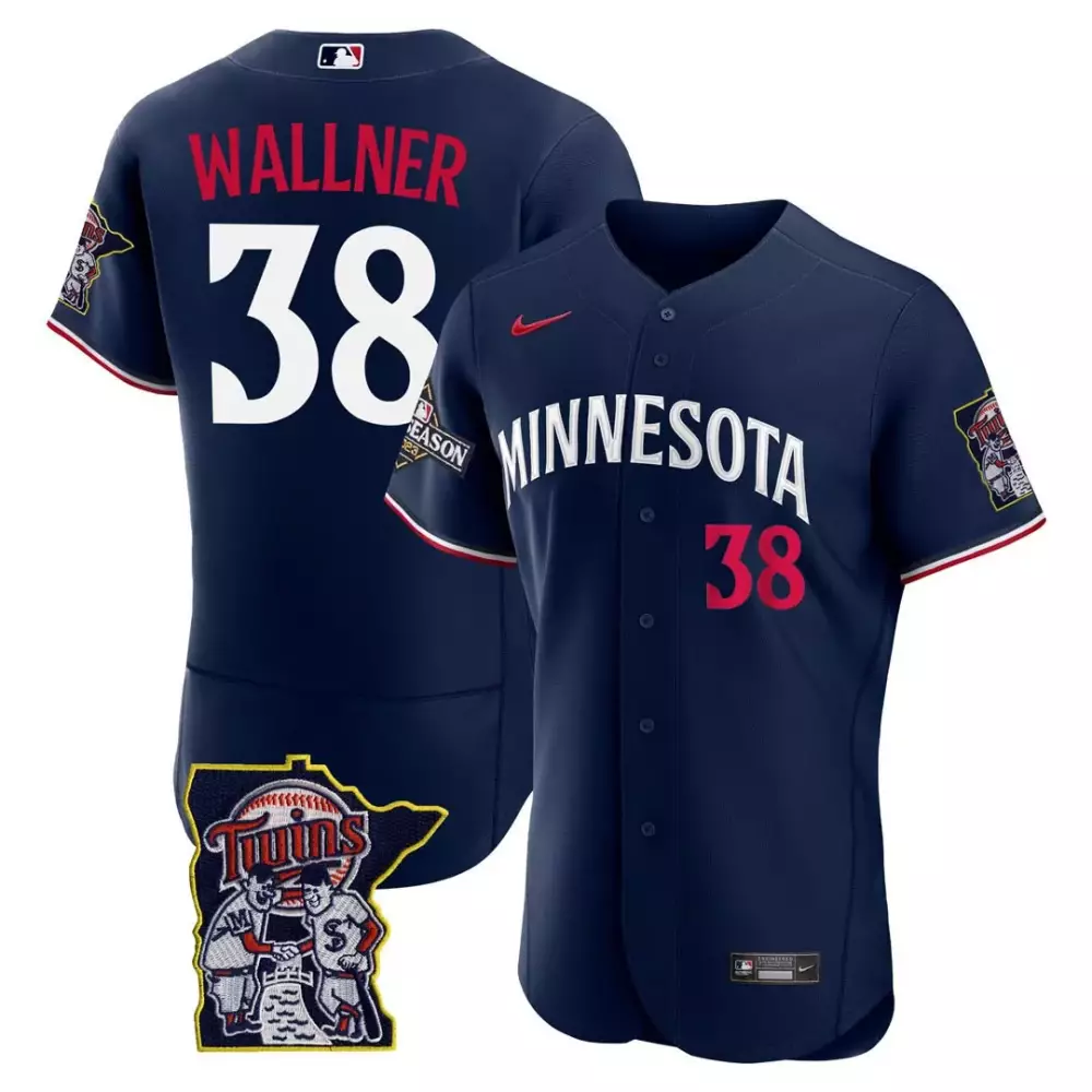 Matt Wallner 38 Minnesota Twins Jersey Navy Season Men Authentic Red White All Stitched