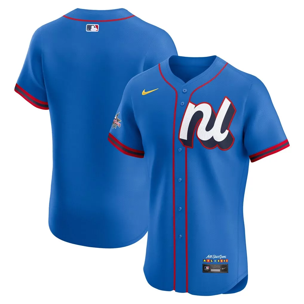 Custom Atlanta Braves Jersey Blue MLB All-star Game 2023 Men Authentic Red Navy White