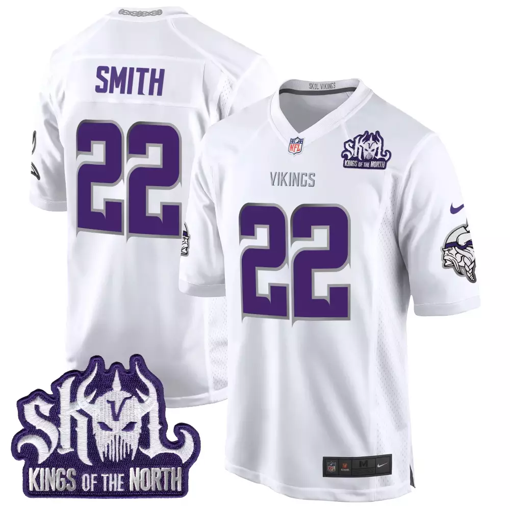 Harrison Smith 22 Jersey White Skol Kings Of The North Minnesota Vikings Men Stitched