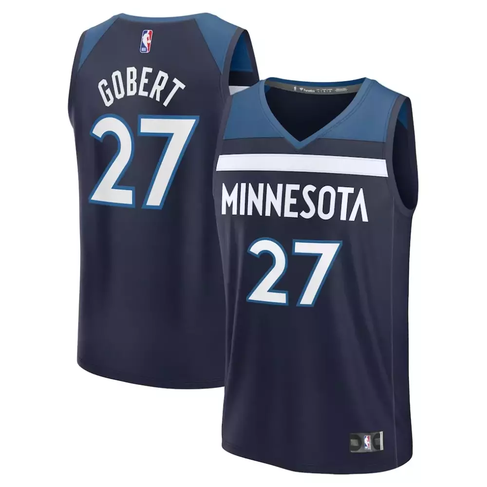 Rudy Gobert 27 Jersey Navy Minnesota Timberwolves Men Stitched Blue White Replica