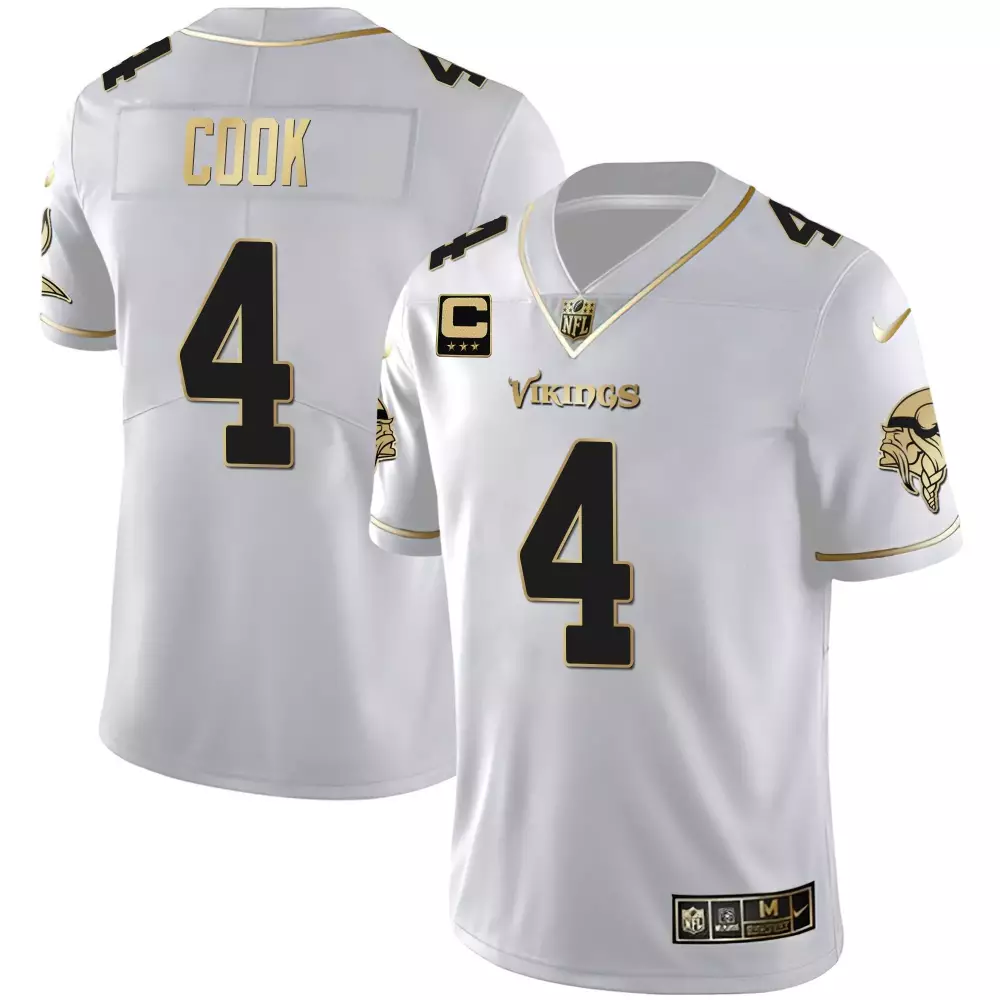 Dalvin Cook 4 Minnesota Vikings Jersey White Men Stitched Alternate Gold Black All