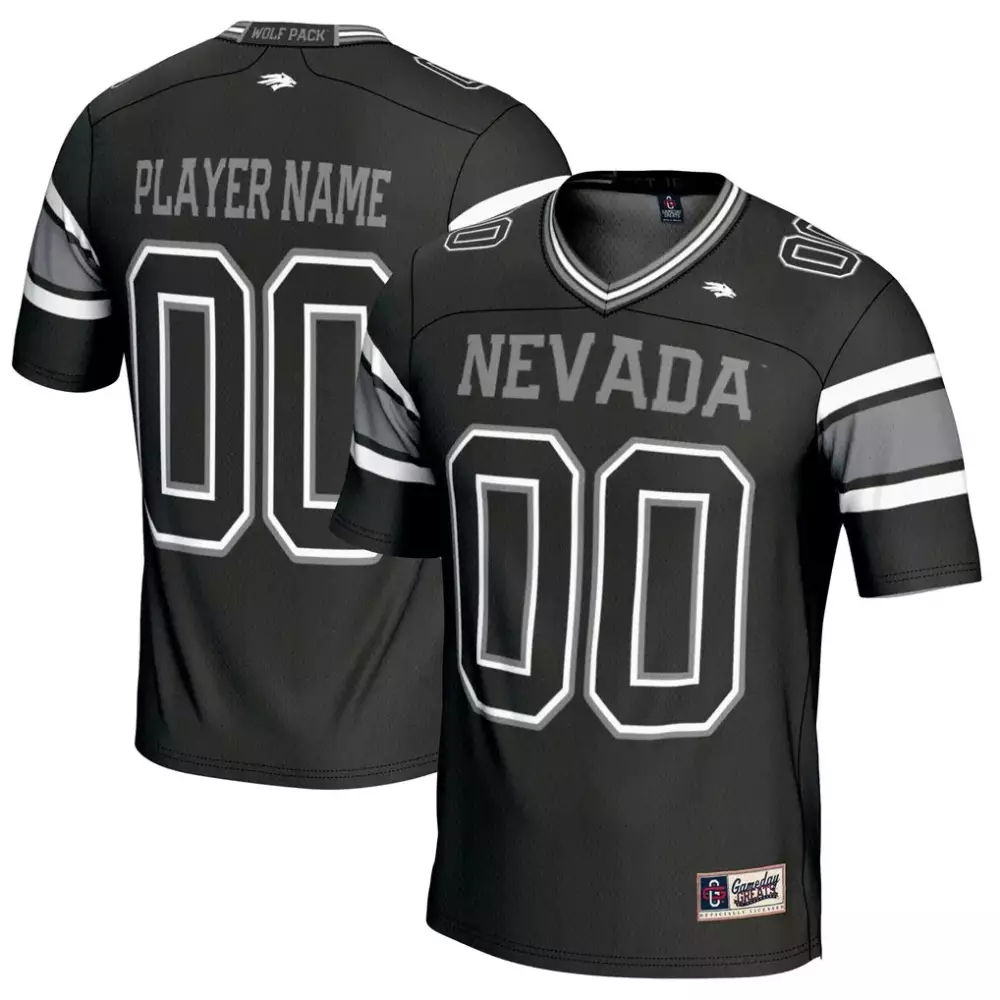 Nevada Wolf Pack Jersey Black Men Replica Grey White Gameday