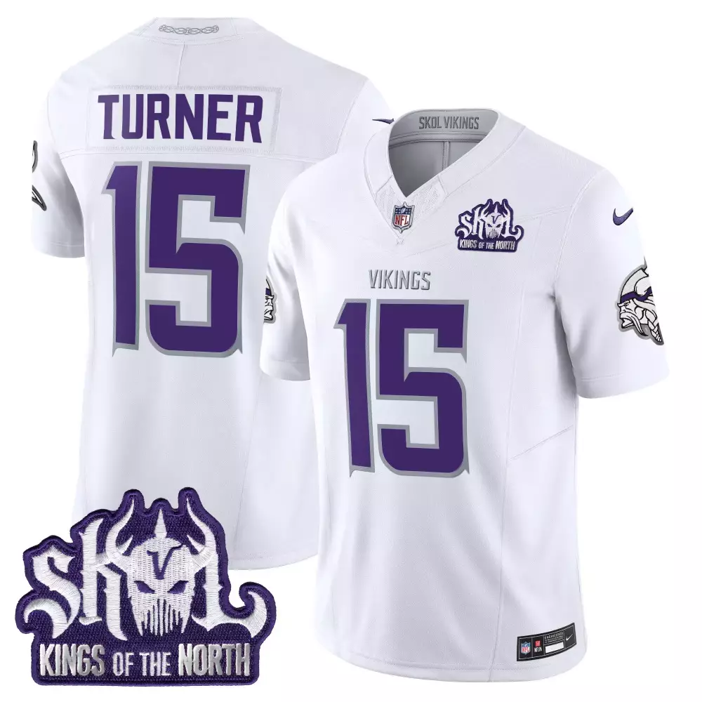 Turner Warrior 15 Jersey White Skol Kings Of The North Minnesota Vikings Men Authentic