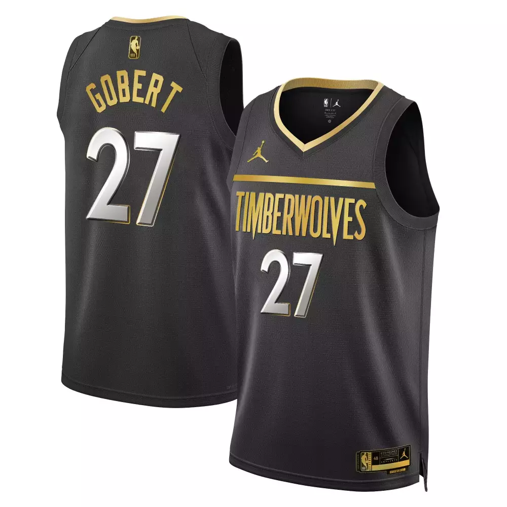 Rudy Gobert 27 Jersey Black Gothic Sin City Minnesota Timberwolves Men Authentic
