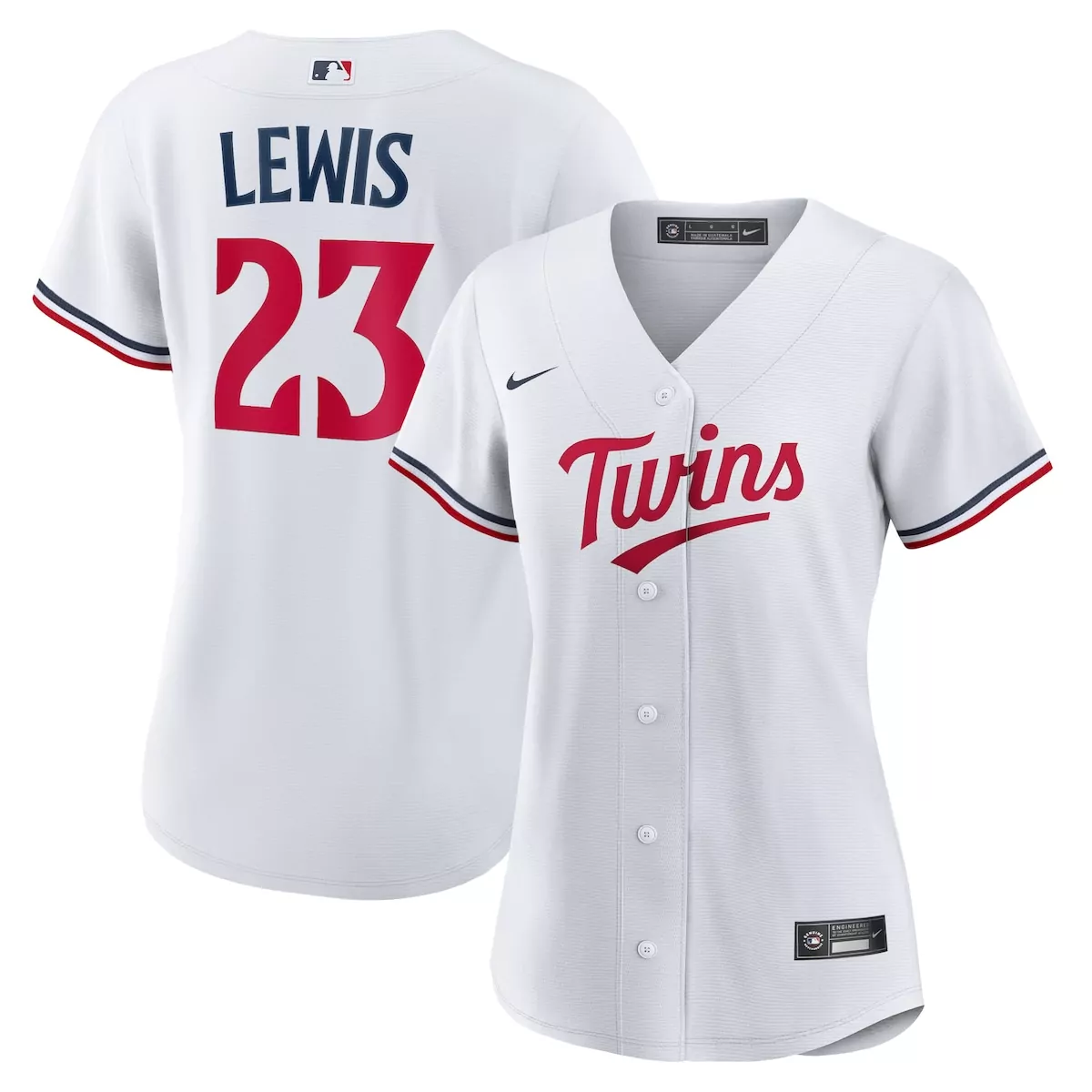 Royce Lewis 23 Minnesota Twins Jersey White Women Authentic Red Navy Blue Home