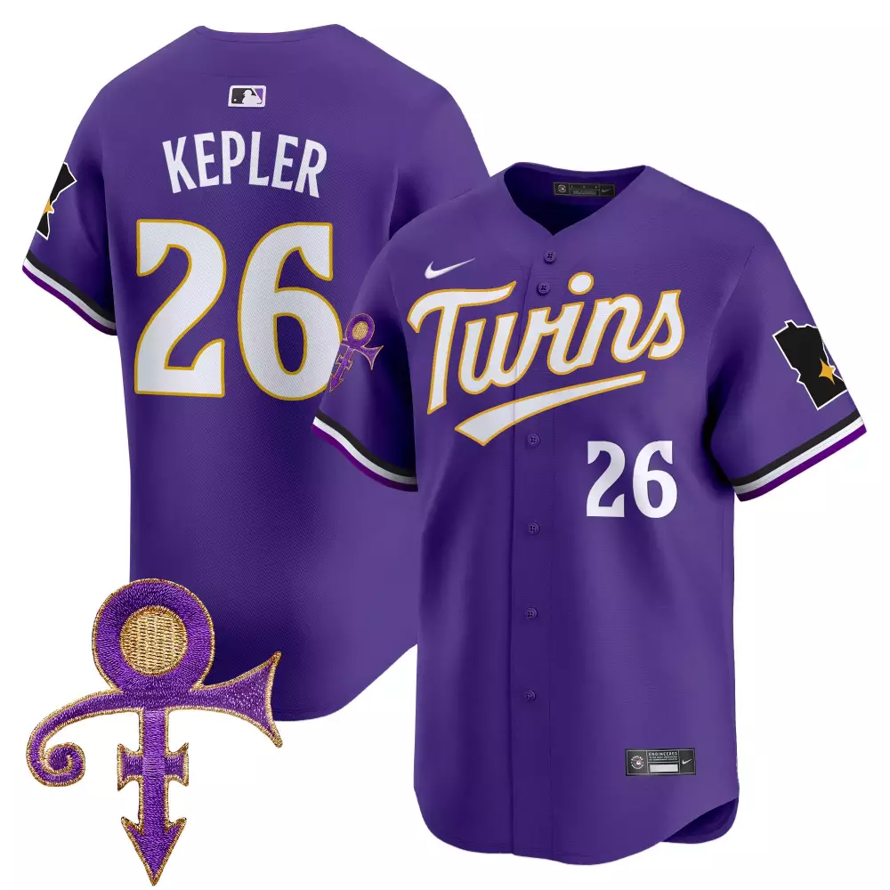 Max Kepler 26 Minnesota Twins Jersey Purple Prince Men Authentic Alternate Custom Design