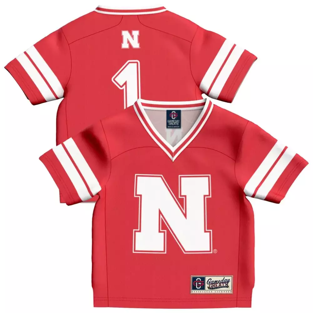 Custom Nebraska Cornhuskers Jersey Red Replica White Gameday Fashion