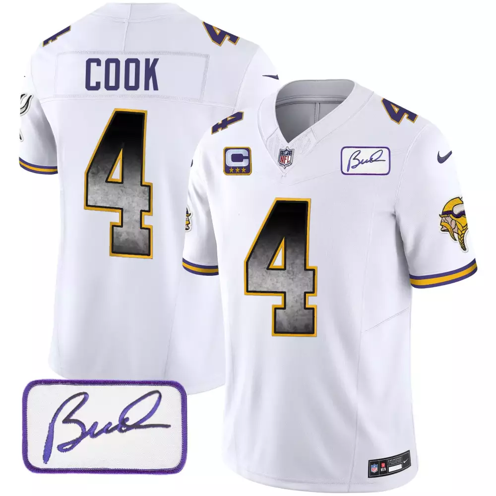 Dalvin Cook 4 Minnesota Vikings Jersey White Men Limited Alternate Purple Gold Vapor