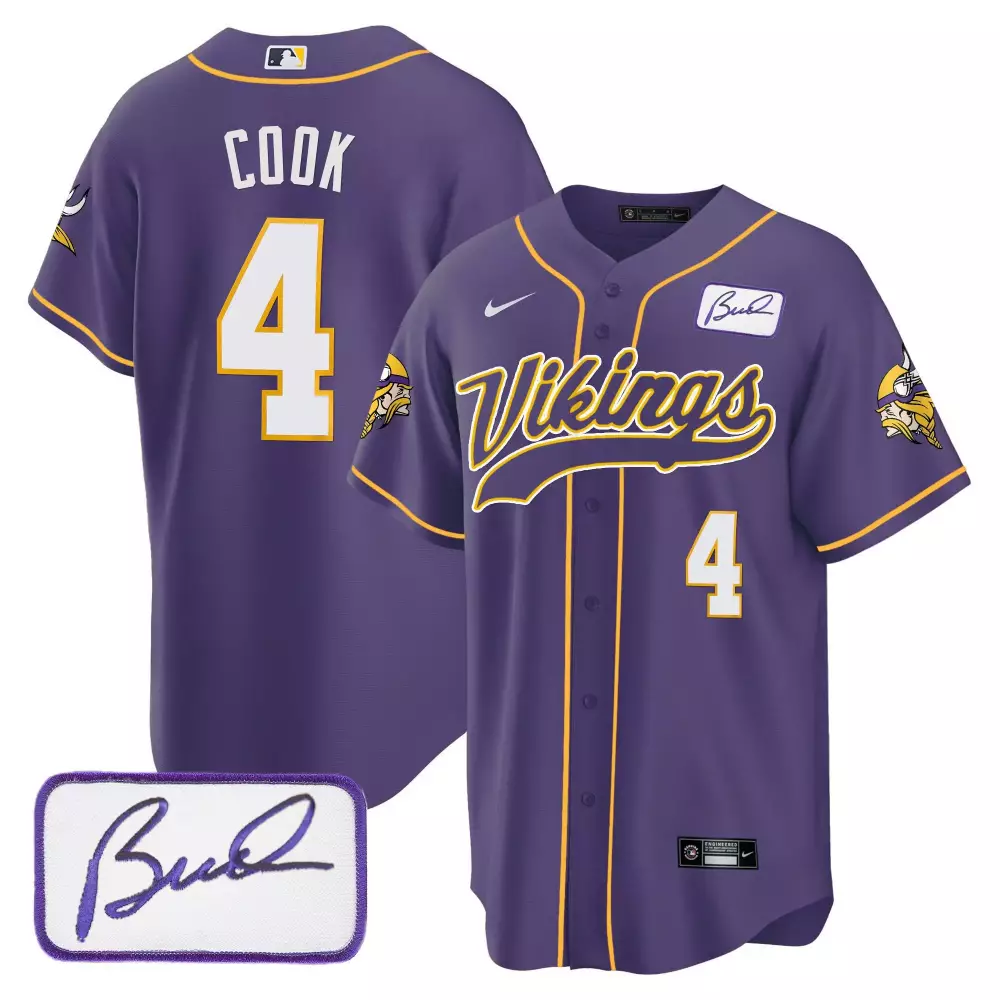 Dalvin Cook 4 Minnesota Vikings Jersey Purple Men Authentic Gold White Classic All