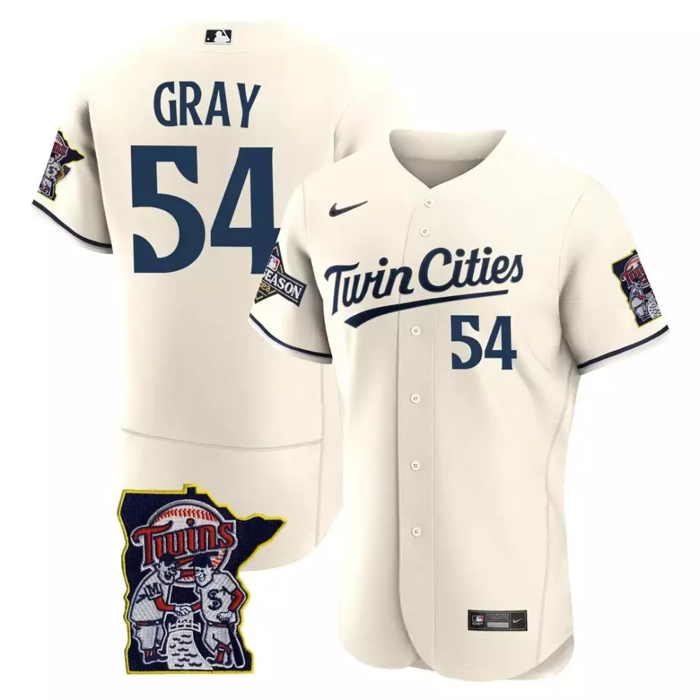 Tristan Gray 54 Minnesota Twins Jersey Cream City Connect Season Outline Men Authentic