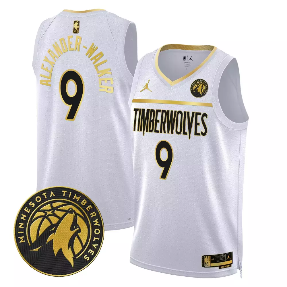 Nickeil Alexanderwalker 9 Jersey White Morningside Minnesota Timberwolves Men Authentic