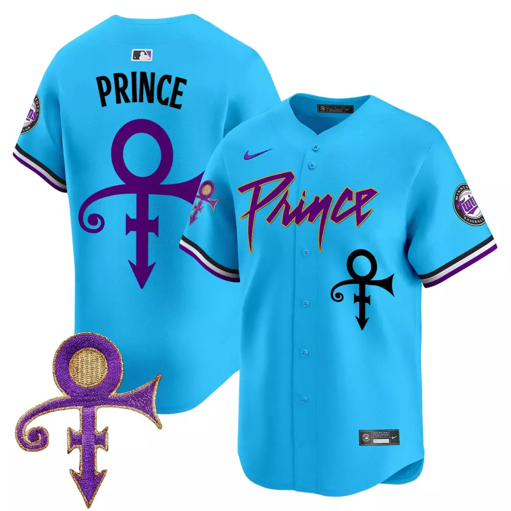 Prince Minnesota Twins Jersey Blue Baseball Men Authentic Purple White Black Vapor